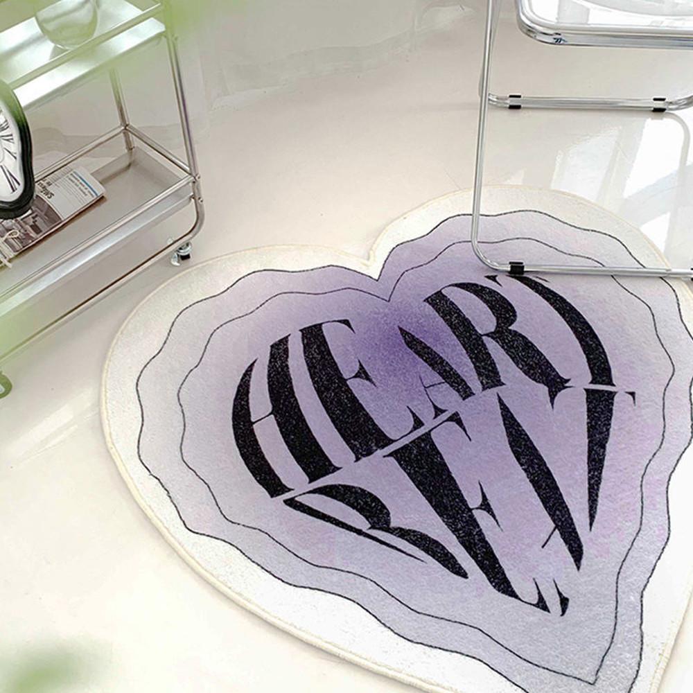 그라데이션 하트 극세사 러그 발매트 카페트 80×80