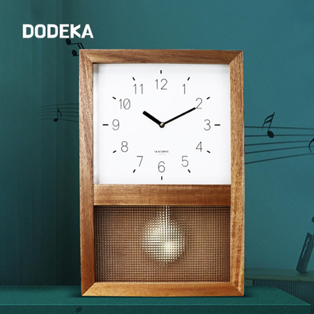 DODEKA 레트로 원목 벽시계 일본 빈티지 괘종시계