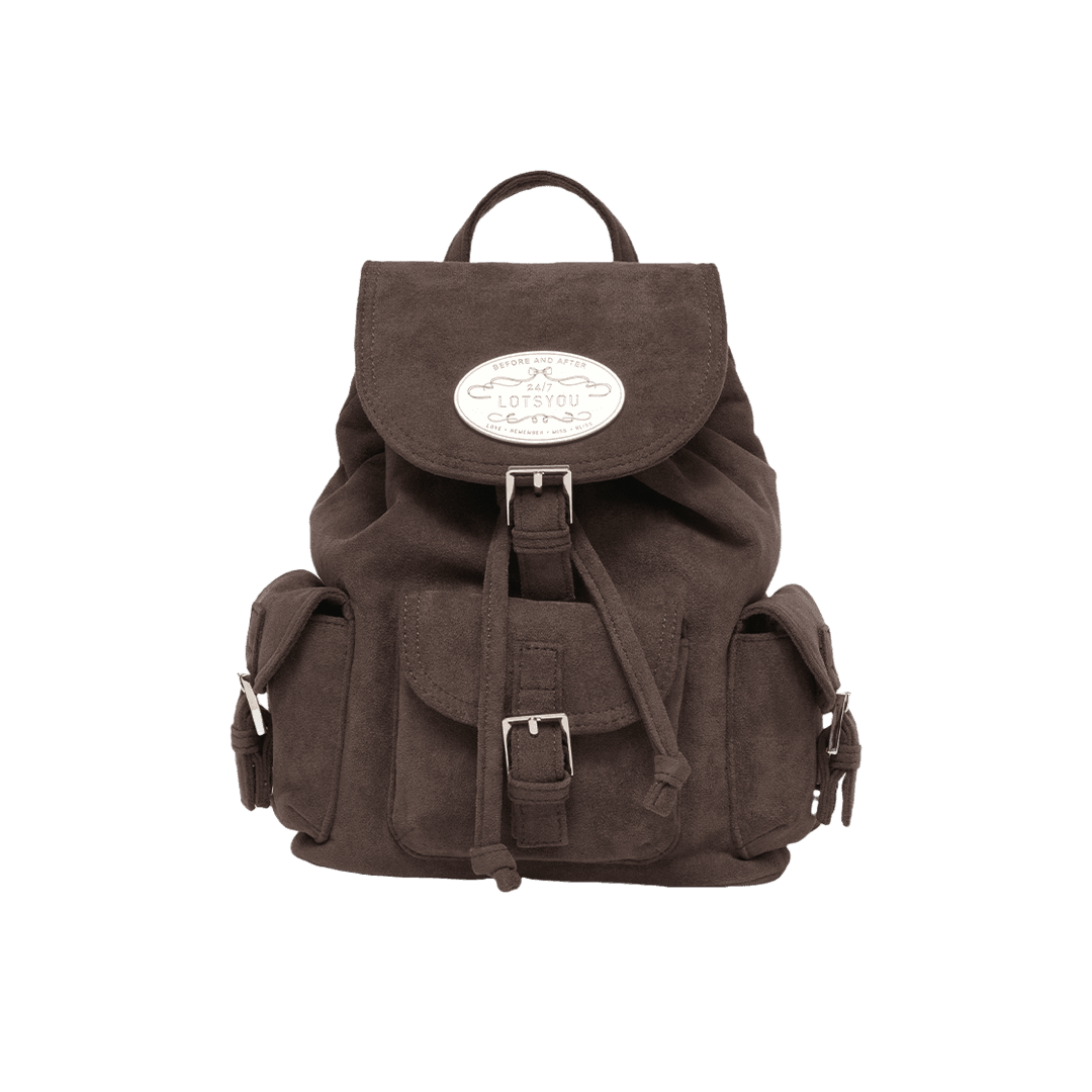 Lots You Nostalgia Chubby Backpack Brown