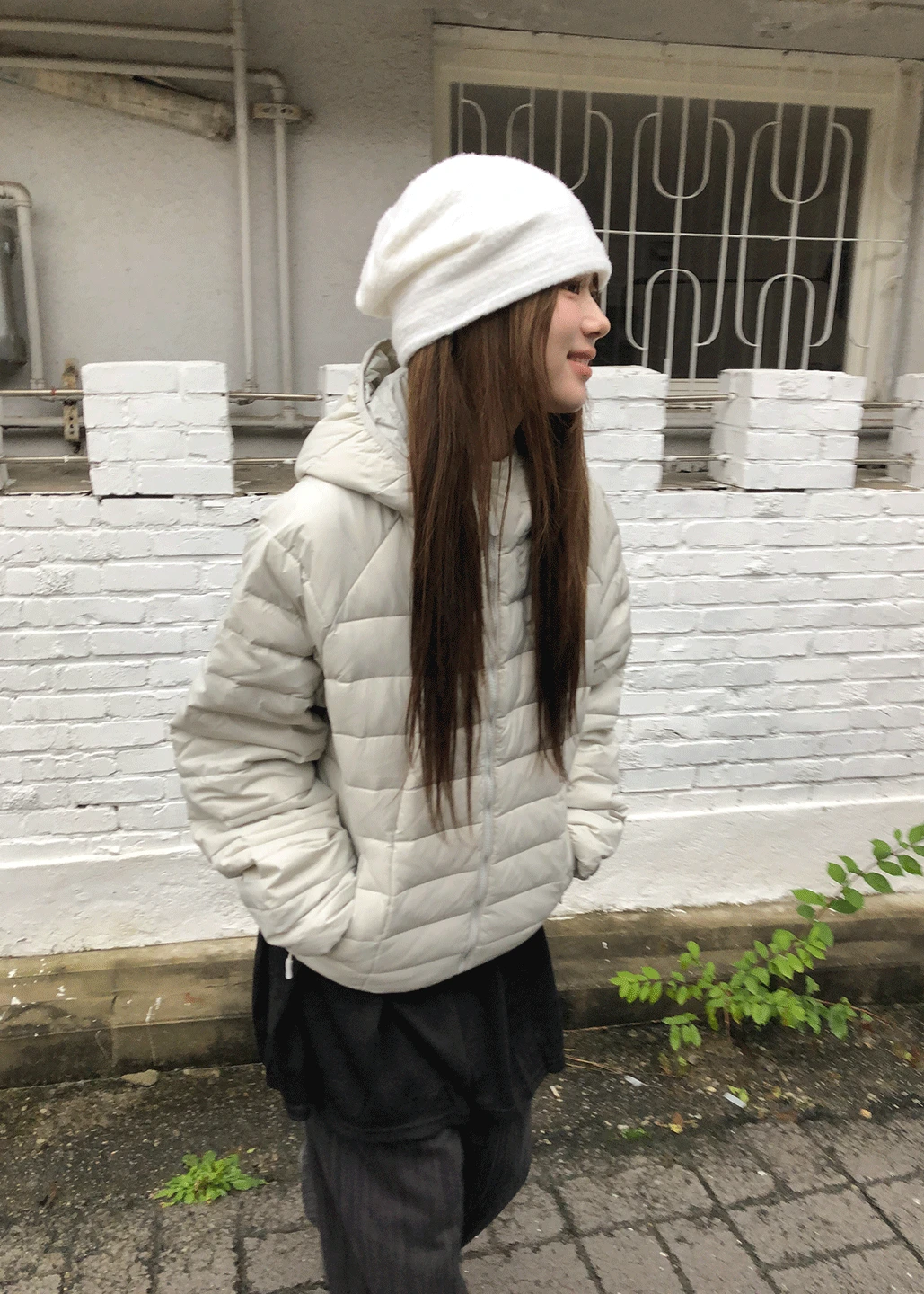 FLUFFY BEANIE *화이트 당일배송*