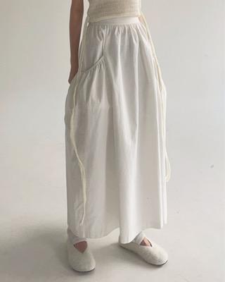 side shirring pocket skirt (2color)