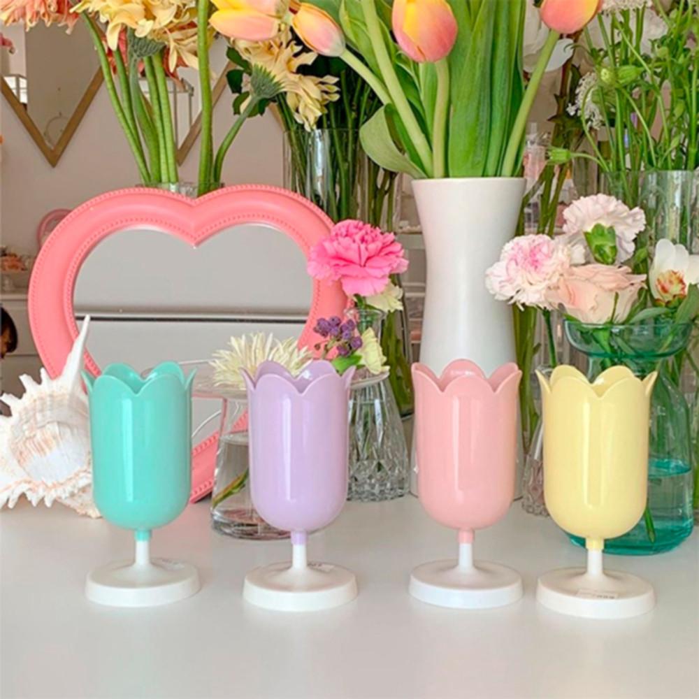 튤립꽃 파스텔 키치 플라워 연필 필기구 정리 꽂이