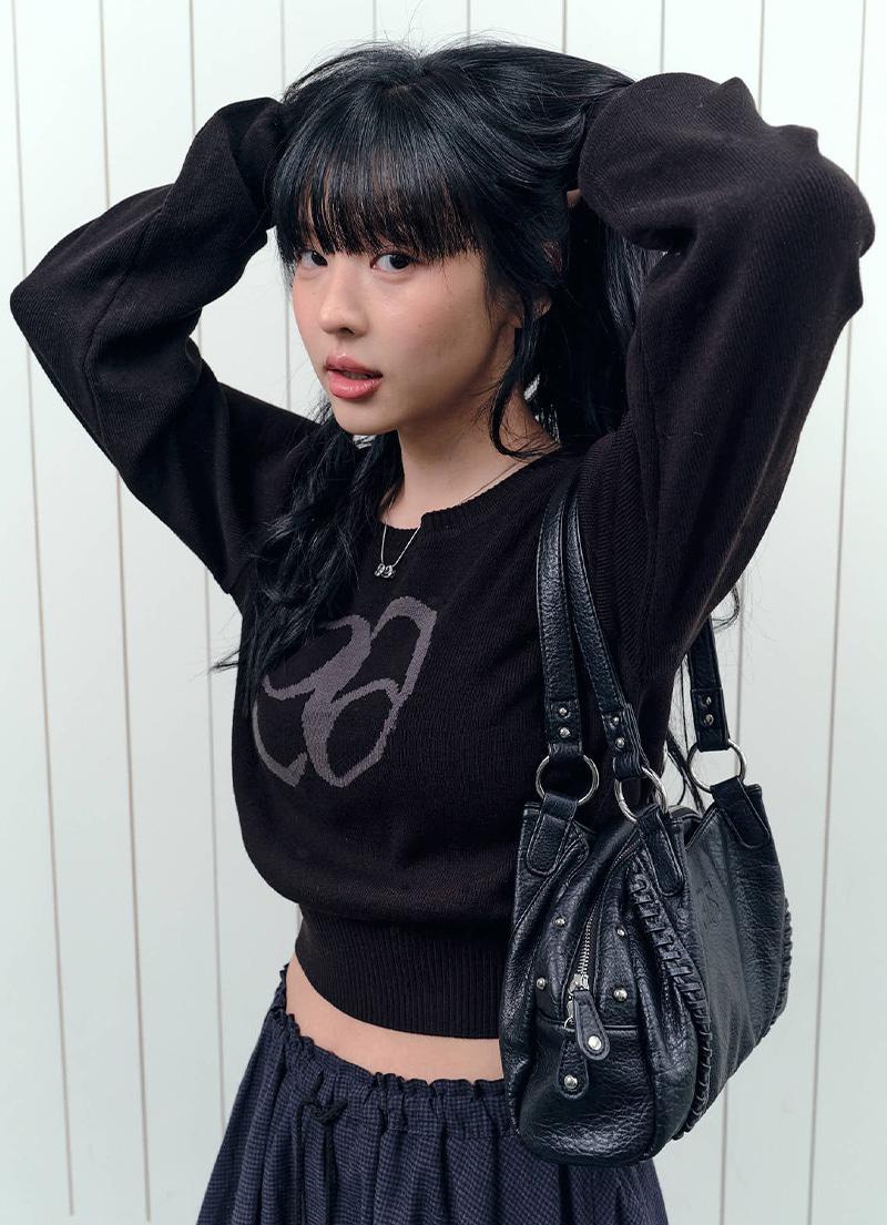 MOLLY CROP KNIT / BLACK / 11.19 순차 발송 예정