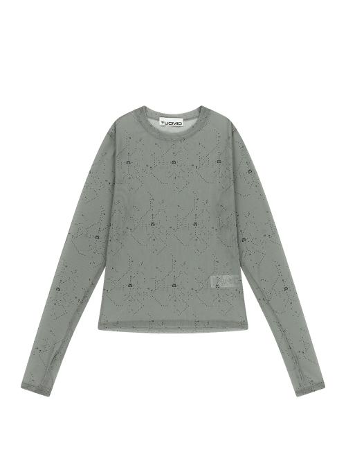 LOGO MESH LONG SLEEVES [KHAKI]