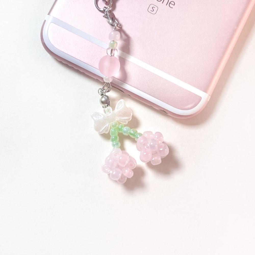 [apiece0fheart] 체리 비즈 키링