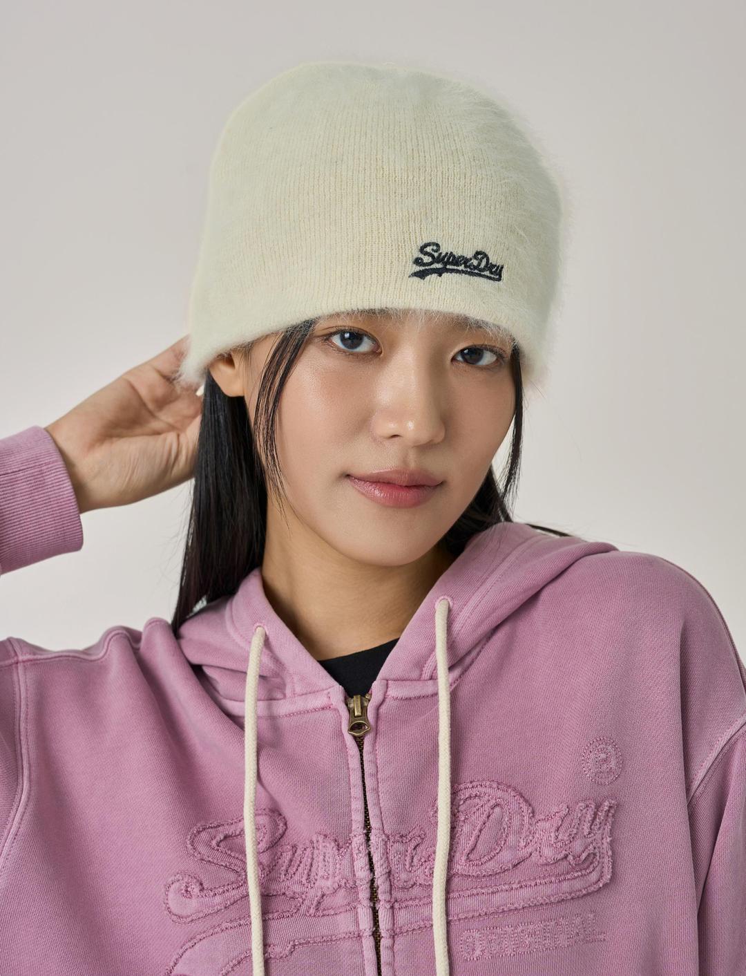 W ANGORA BEANIE IVORY