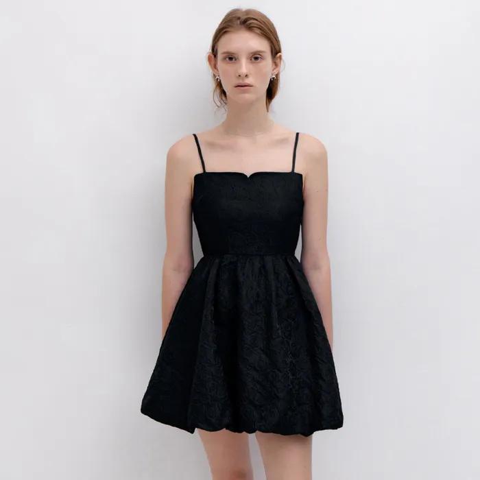 Rosy Balloon Bustier Dress(2color)