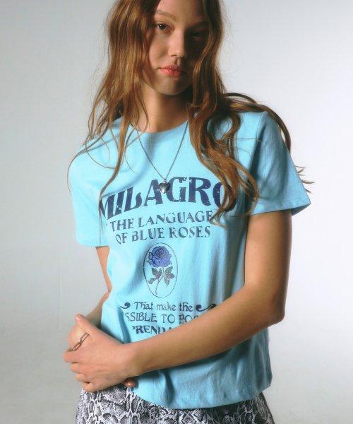 MILAGRO CREWNECK TEE LIGHT BLUE