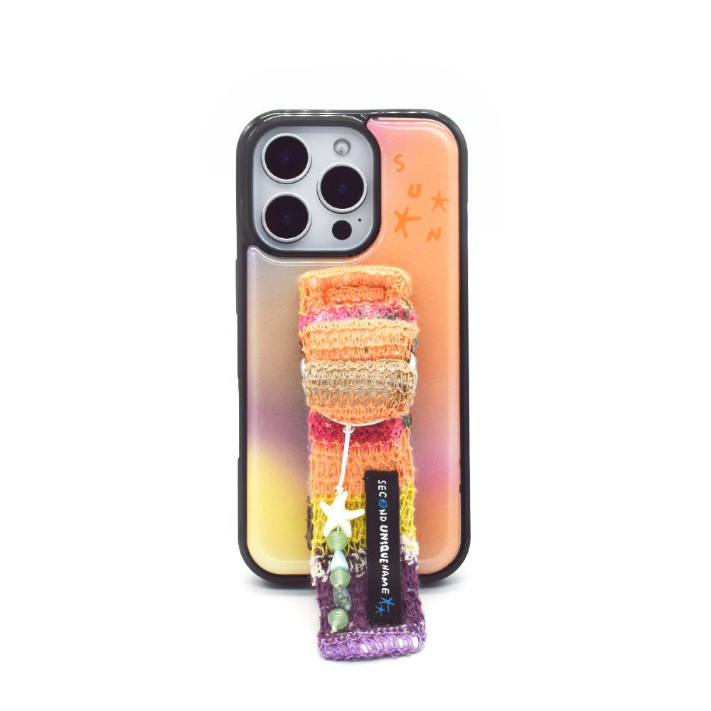 SUN CASE KNIT BELT SUNSET (EPOXY BLACK)