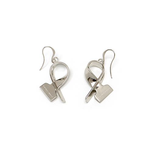Portrait "P" Earring Silver - PORTRAIT REPORT