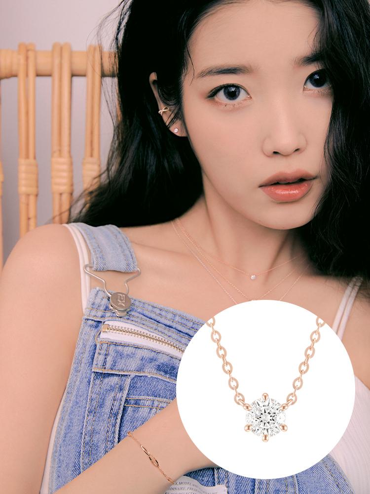 [아이유 PICK] 제이에스티나 WHITEMOND 14K 목걸이 (JJMBNQ1BS502R4420)