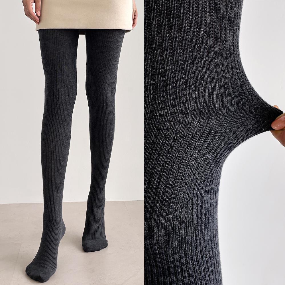 케이싹 국산 골지 타이즈 유발 면 여성 스타킹