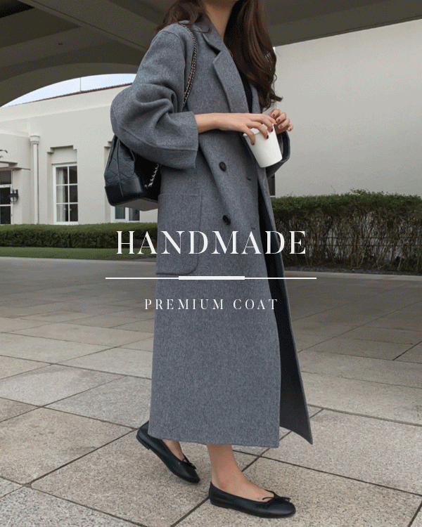 [9만장돌파](메리노울100%) 퓨어다 핸드메이드 코트 (ver.더블버튼 구스내피)