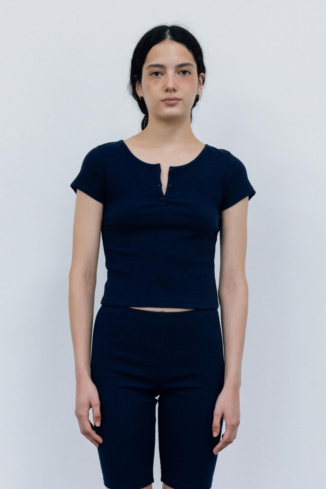 Rosy Easywear Top - Navy
