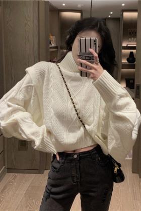 무료배송♥올겨울니트 크롭 미니 오버핏 스웨터(블랙,화이트)