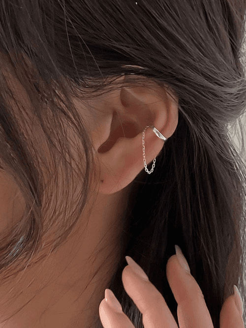 키메라제이 미니 드롭체인 올실버925 이어커프 순은 귀찌 귀걸이