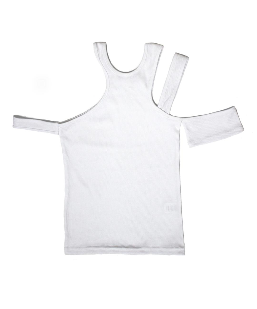 Unbalance Ring Hole Sleeveless_White