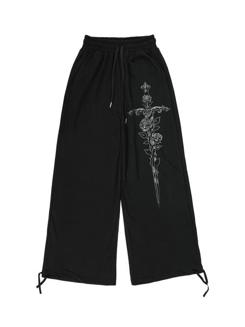 CORSET SWORD SWEATPANTS #BLACK