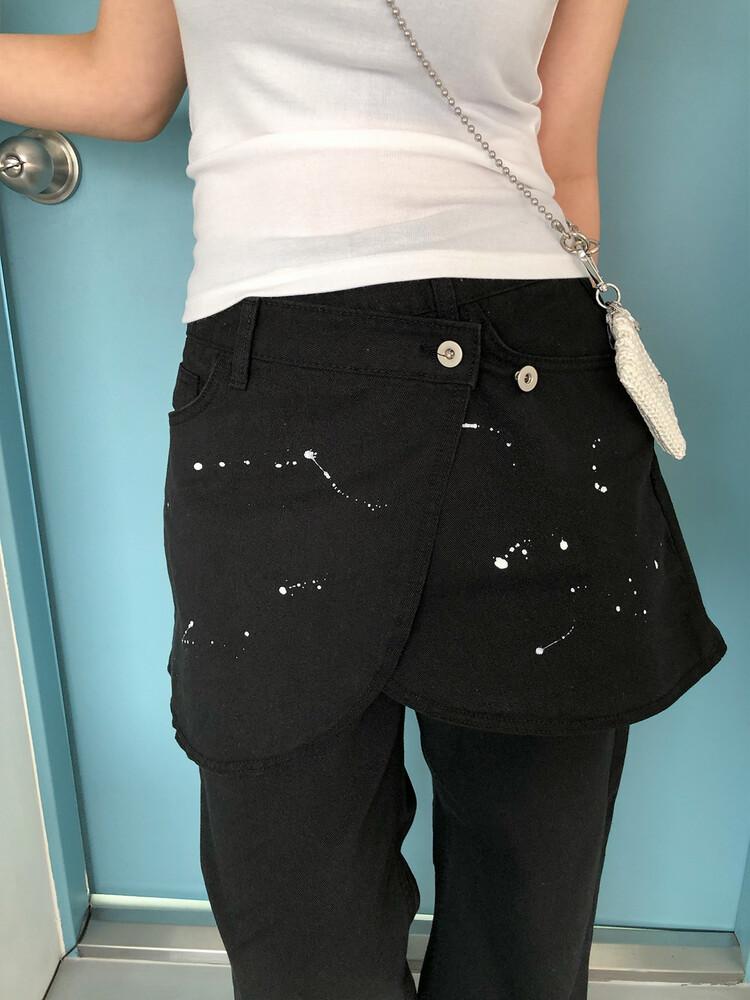 시햅 painted wrap skirt (2color)