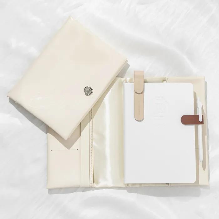 누보 글로시 북커버 방수 다이어리 커버 leather Bookcover (Glossy Ivory)