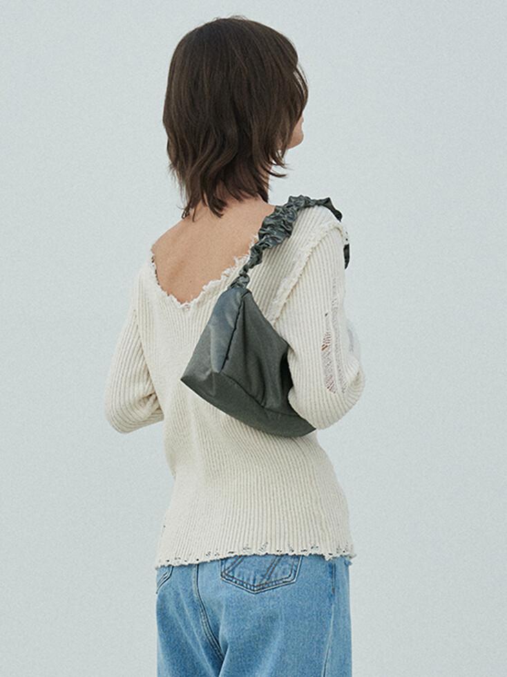 SHIRRING TOTE BAG (khaki)