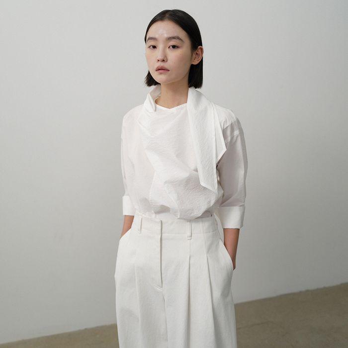 [3차 리오더] Tie Blouse_White