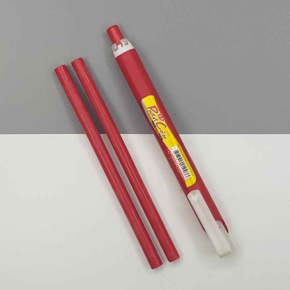 유미 노크식 샤프식 채점용 빨간색연필 빨간펜 (리필 별도)