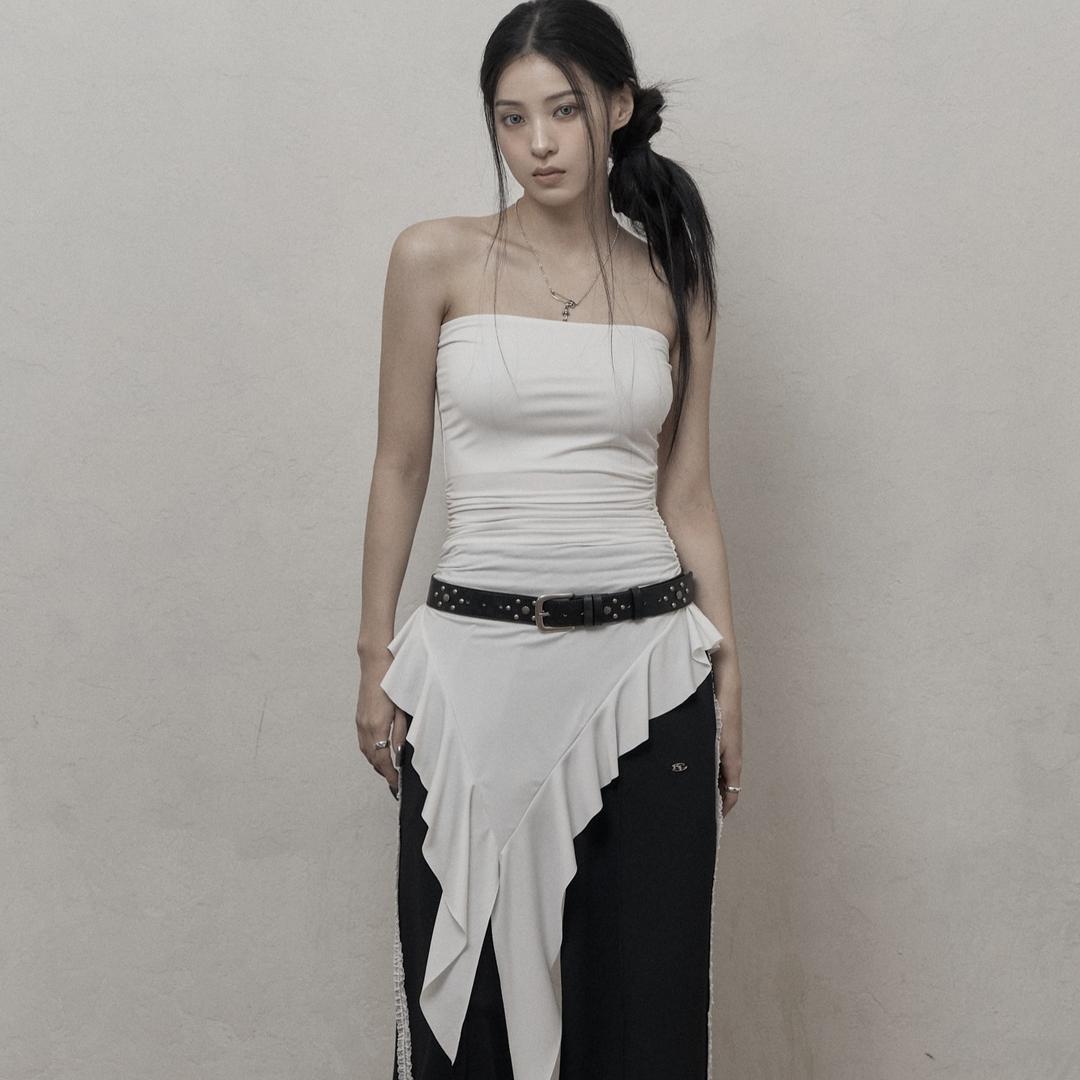 Ruffled Layered Top (ivory)