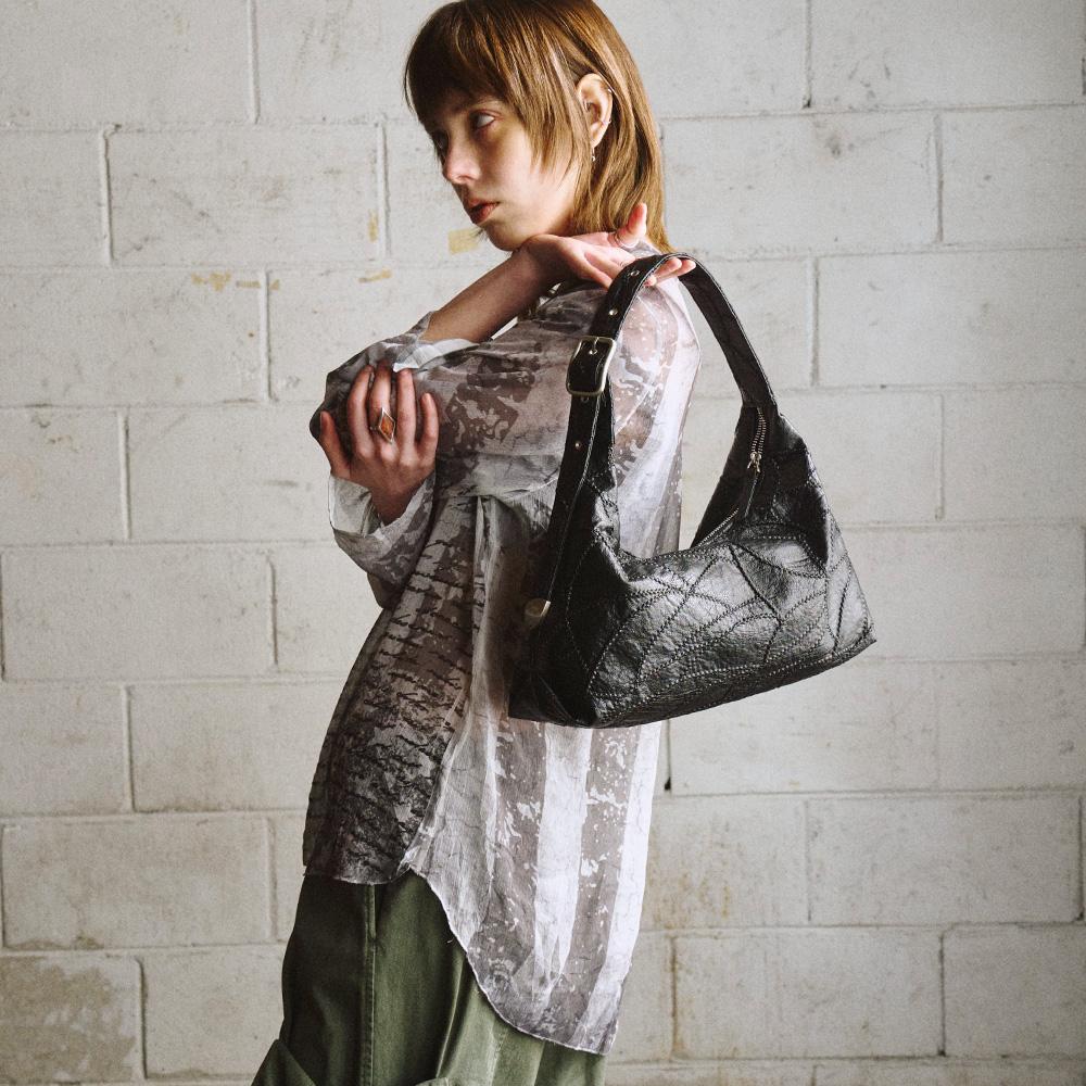 CACTUS HOBO BAG MINI [Black]