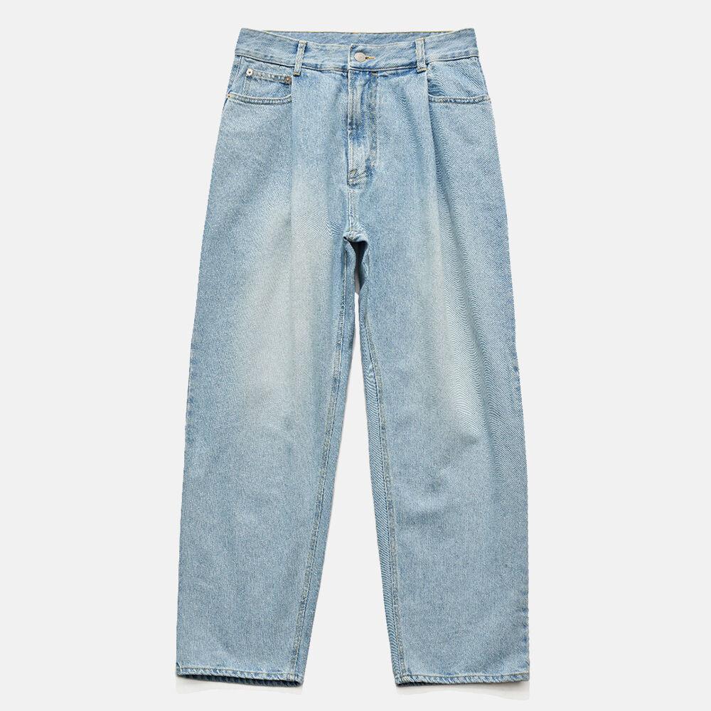 ONE TUCK WIDE DENIM / LIGHT BLUE
