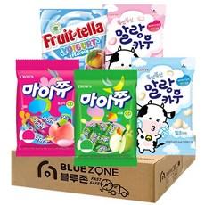 블루존 꼬꼬마 5종 젤리 세트(말랑카우우유+말랑카우딸기+마이쮸 복숭아+마이쮸 사과+후르트텔라)
