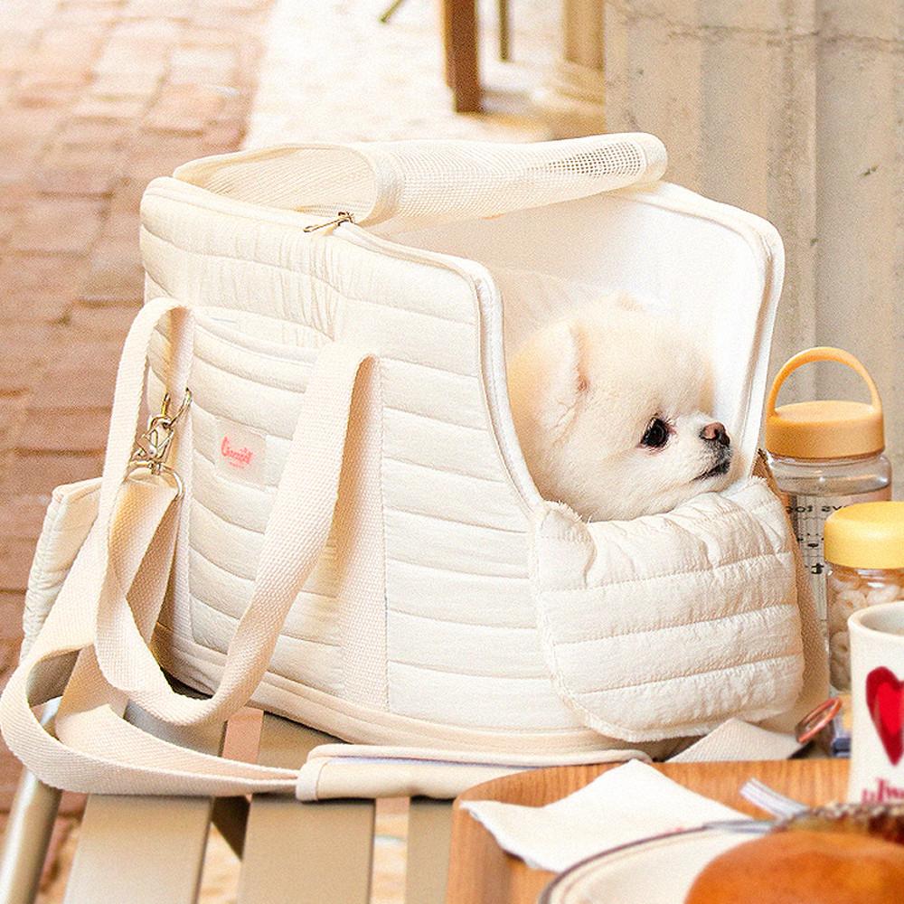 초코펫하우스 강아지 고양이 이동 가방 애견 반려견 기내용 대중교통 캐리어 밀키백