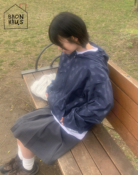 바온 [BAONHAUS] 신카 도트 후드 윈드 점퍼 (2color)