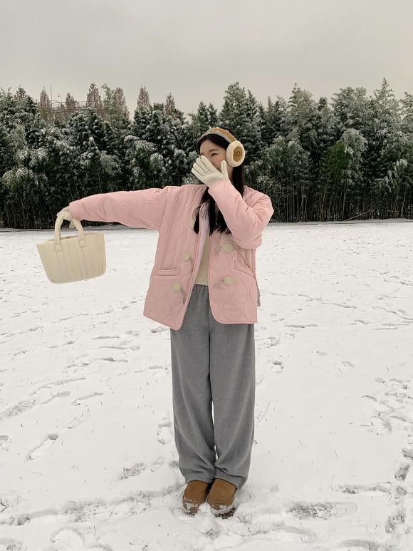 트렌디어패럴 버츠비 패딩 미니 백 ; 4 color