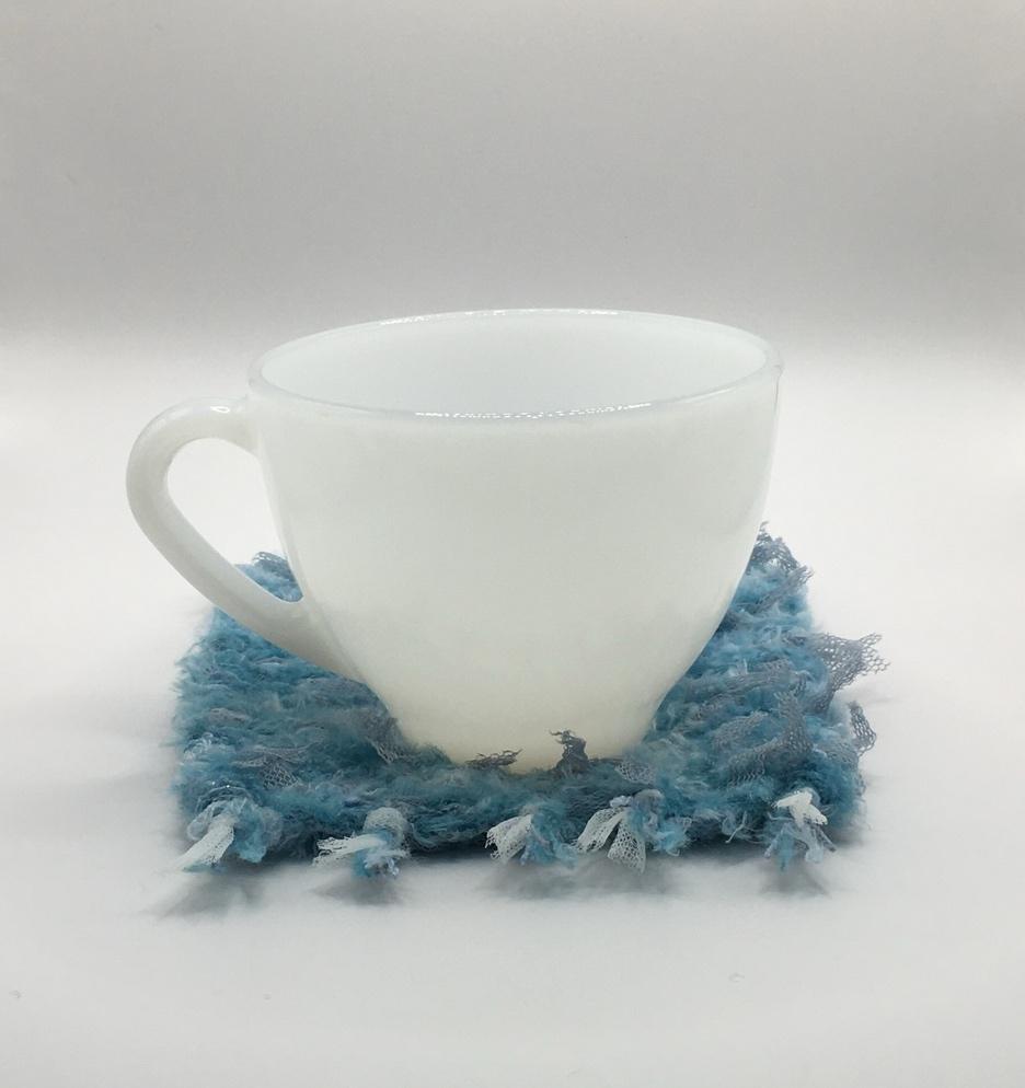 컵받침 위빙티코스터 컵받침대 홈카페 소품 패브릭 오브제 잔의 쉼터 나이트 크루징 31