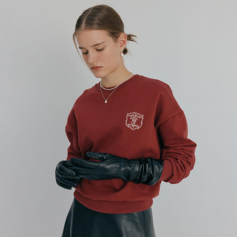 RELAXED SWEAT SHIRT - BURGUNDY