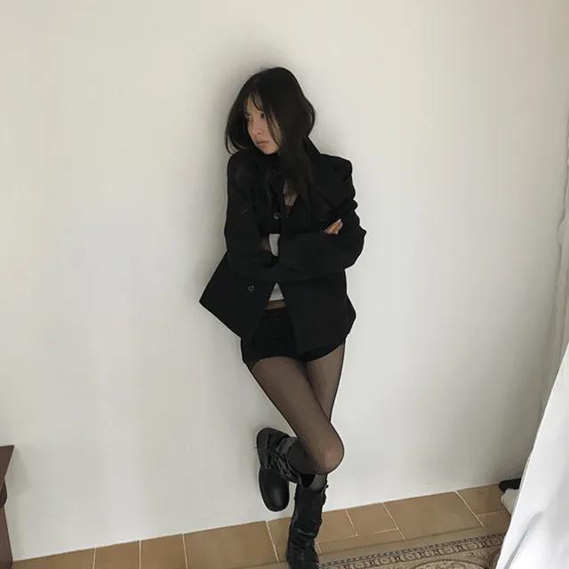 High-neck short coat