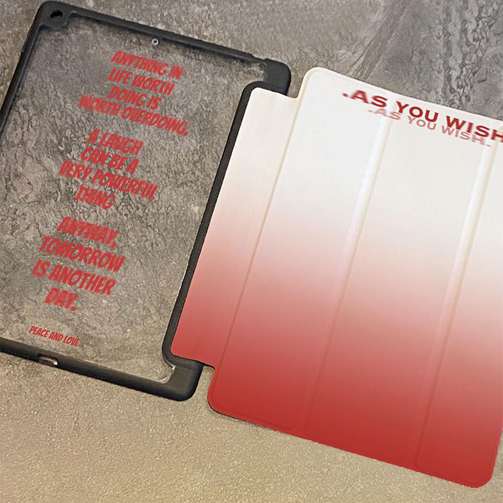 [안티 벤딩 아크릴] 아이패드 그라디언트 삼단접이식 펜슬 수납 투명 아이패드케이스