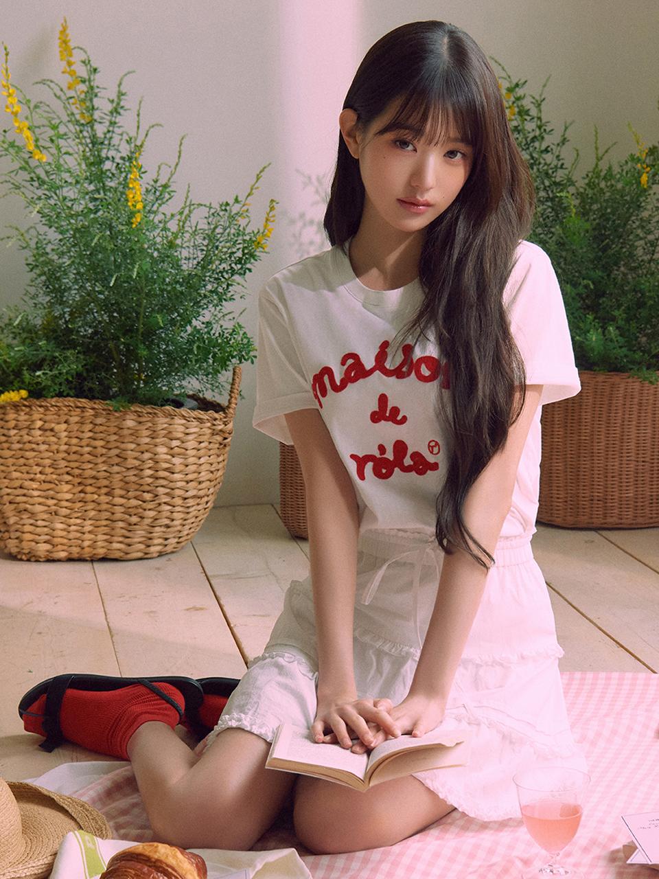 MAISON DE ROLA EMBROIDERY T-SHIRT WHITE