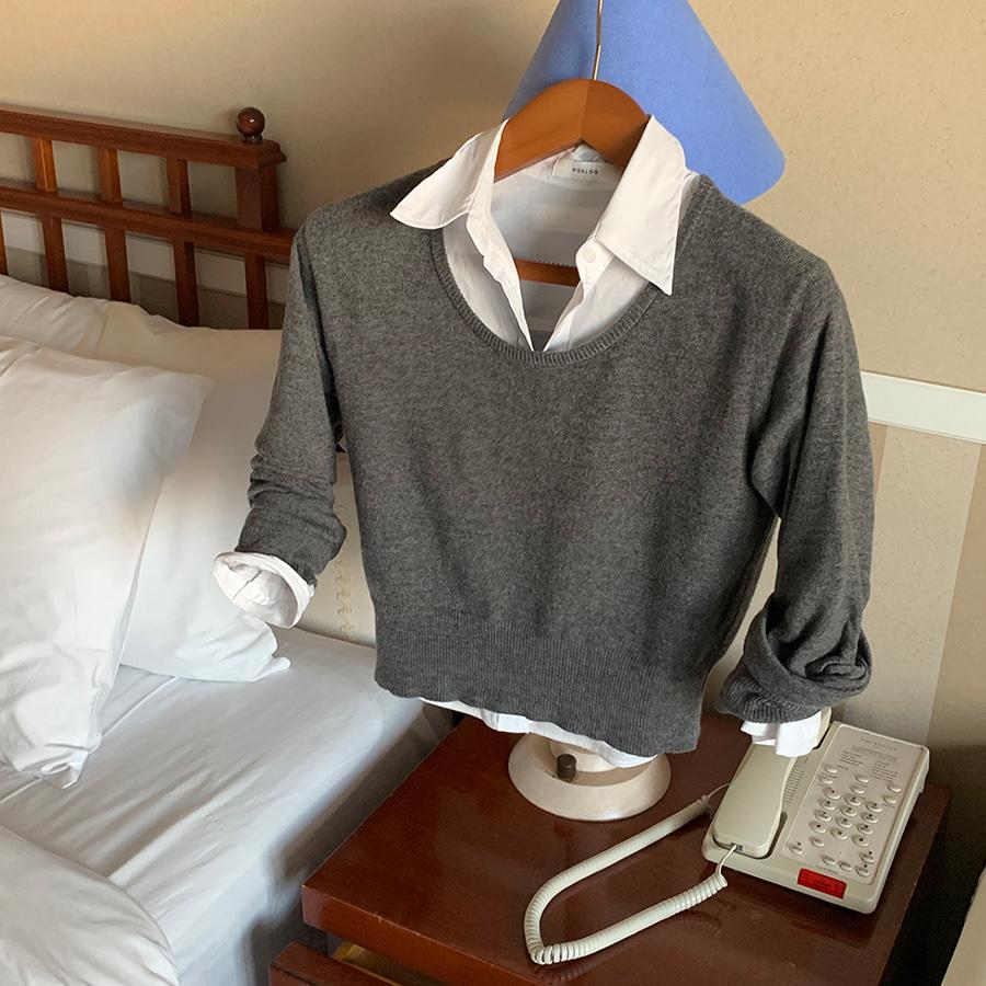 [Autumn🤎/올드머니룩][WONT] 모엔 라인 셔츠