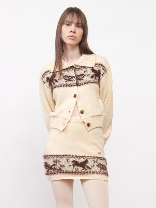 Nordic Knit Cardigan Ivory