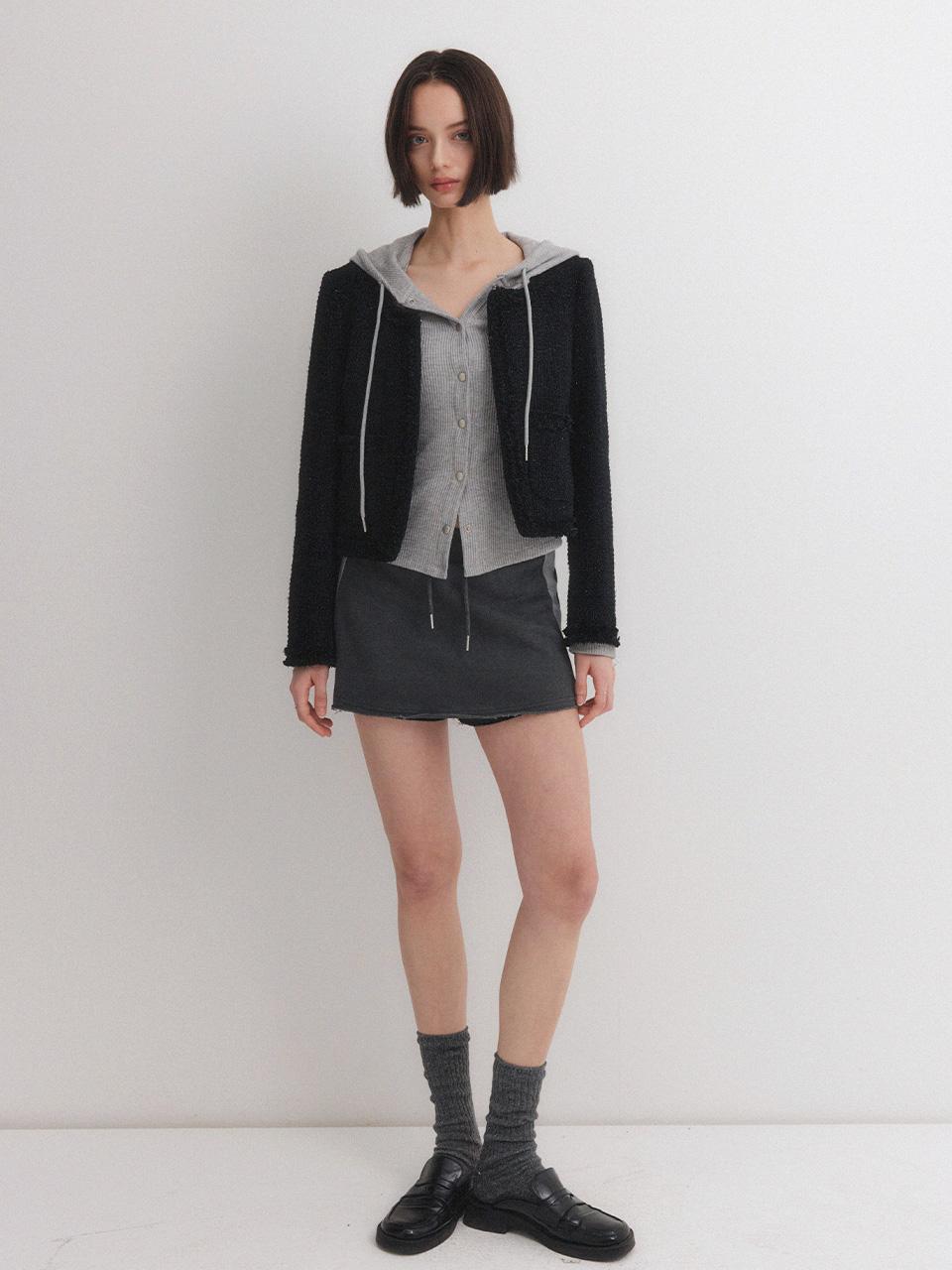 ELISA WOOL TWEED JACKET_BLACK