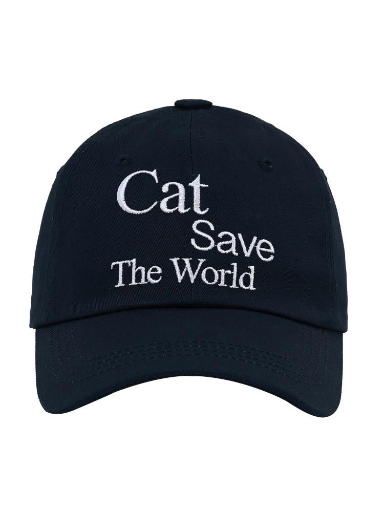 Cat Save The World ballcap  - 캣 세이브 더 월드 볼캡 (네이비)