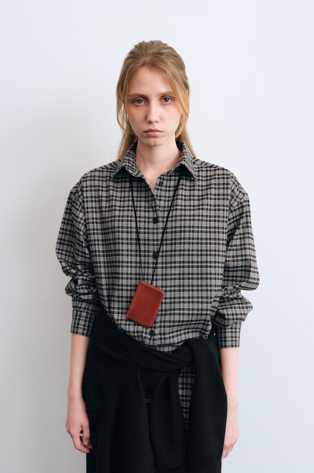 [에스파 닝닝님 착용][6th-order] Andy Classic Check Shirt (Black)