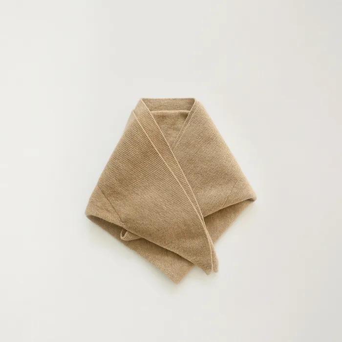 Triangle cashmere muffler (Camel)