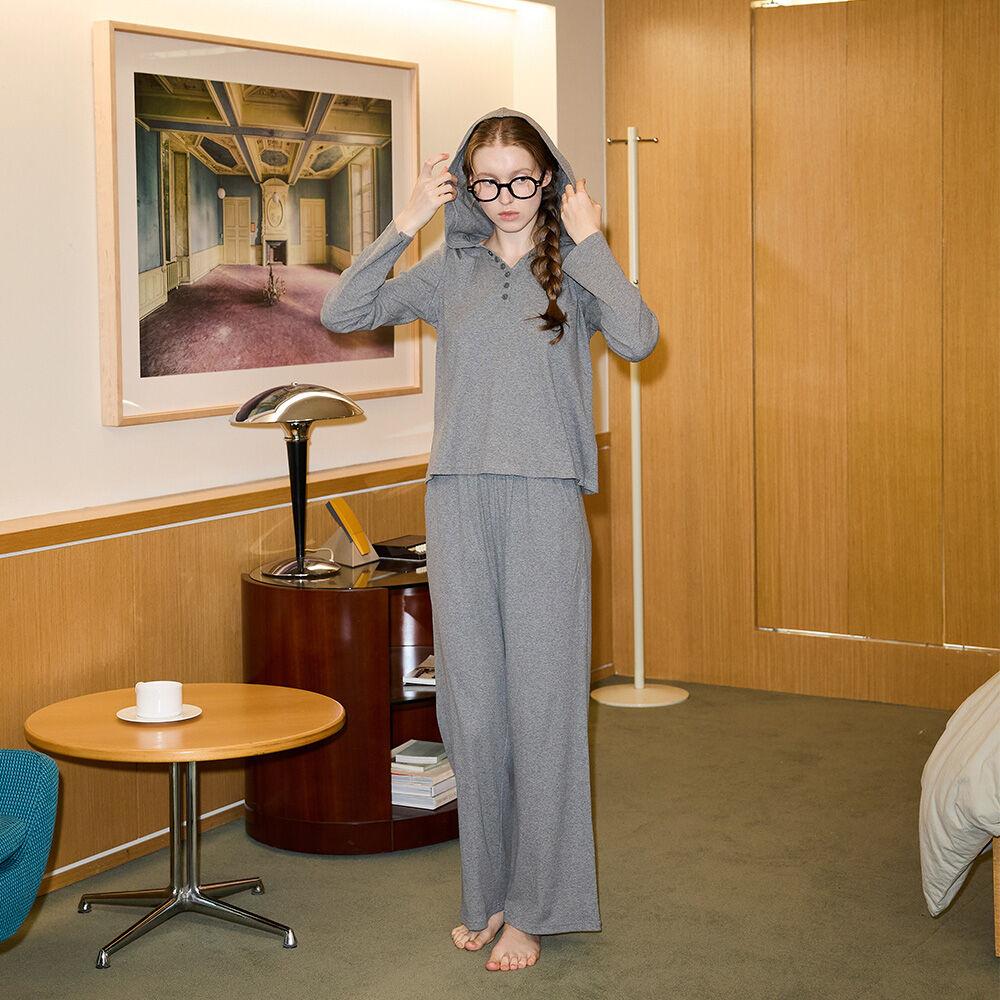 MJ_Hoodie v-neck pajamas