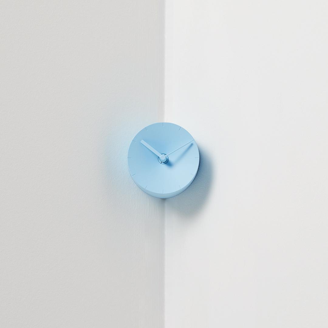 모서리 시계 - 스카이블루