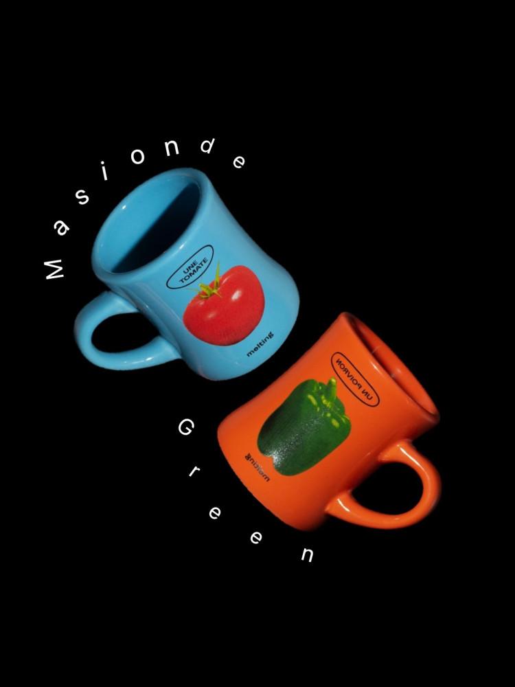 머그잔 컵 감성 홈카페 컬러풀 과일그림