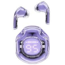 ACEFAST T8 투명 블루투스 이어폰 듀얼 노이즈 캔슬링 디지털 디스플레이 블루투스 5.3