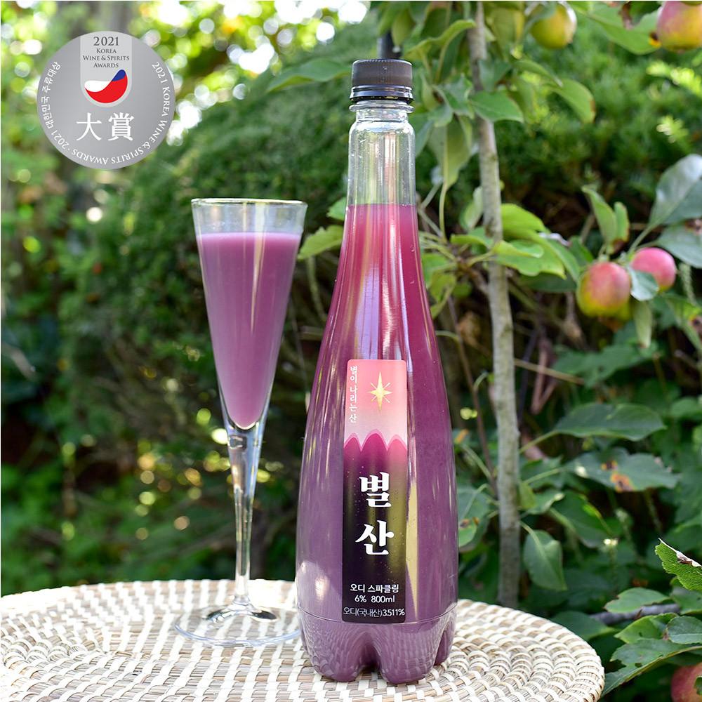 [양주도가]별산오디 스파클링막걸리 800ml x 3병입 6도